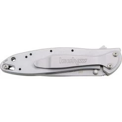 Kershaw 1660 Leek Assisted Opening Framelock Folding Pocket Knife With Bead Blasted Stainless Handles -Kershaw 119752