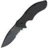 Kershaw 1605CKTST Clash Assisted Opening Part Serrated Black Finish Blade Knife With Textured Black Injection Molded Handle -Kershaw 120555 120584