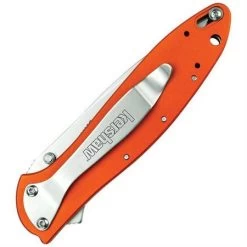 Kershaw 1660OR Leek Orange Assisted Opening Framelock Folding Pocket Knife -Kershaw 142083
