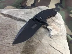 Kershaw Cryo Blackwash Framelock G10 Assisted A/O Flipper Folding Knife 1555G10BW -Kershaw 1555g10bw2