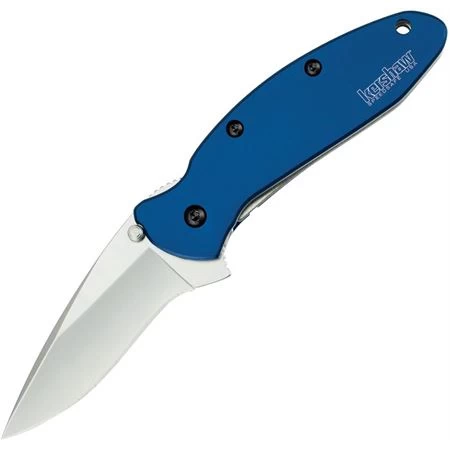 Kershaw 1620NB Scallion Assisted Opening Recurve Blade Knife With Shop Coat Blue 6061-T6 Anodized Aluminum Handles 3 Kershaw 1620NB Scallion Assisted Opening Recurve Blade Knife With Shop Coat Blue 6061-T6 Anodized Aluminum Handles