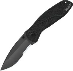 Kershaw Tactical Blur Linerlock A/O Serrated Blade Folding Knife EDC 1670GBBLKST -Kershaw 1670gbblkst