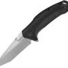 Kershaw Link Linerlock A/O Stonewash Tanto Blade Black Folding Knife EDC 1776T -Kershaw 1776T