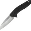 Kershaw Dividend Linerlock A/O Stonewash Blade Black Handle Folding Knife 1812 -Kershaw 1812