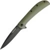 Kershaw AM-3 Framelock A/O Black Blade Green G10 Handle Folding Knife 2335GRNBLK -Kershaw 2335GRNBLK