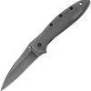 Kershaw Leek Blackwash Framelock A/O Drop Pt Blade Folding Knife EDC 1660BWWM -Kershaw KS1660BWWM