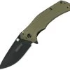 Kershaw Knockout Framelock A/O Blade Olive Green Handle Folding Knife 1870OLBLK 1 Kershaw Knockout Framelock A/O Blade Olive Green Handle Folding Knife 1870OLBLK -Kershaw KS1870OLBLK