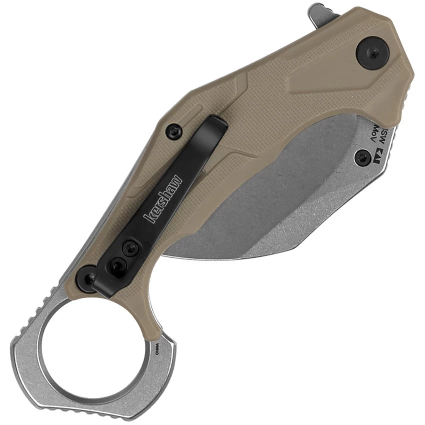Kershaw Outlier Linerlock A/O Tan GFN Folding SW 8Cr13MoV Pocket Knife 2064TANSW 4 Kershaw Outlier Linerlock A/O Tan GFN Folding SW 8Cr13MoV Pocket Knife 2064TANSW - Image 2