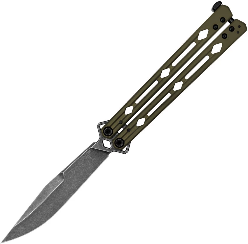Kershaw Lucha Balisong OD Green Stainless 14C28N Butterfly Knife 5150ODBW 3 Kershaw Lucha Balisong OD Green Stainless 14C28N Butterfly Knife 5150ODBW