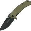 Kershaw Knockout Framelock A/O Factory Second Green Aluminum Folding Knife X1870OLBLKB -Kershaw KSX1870OLBLKB