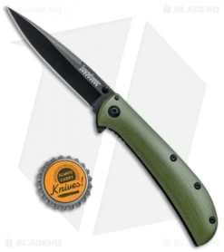 Kershaw Al Mar AM-3 Assisted Opening Knife Green G-10 (3" Black) 2335GRNBLK -Kershaw Kershaw Al Mar AM 3 Green G 10 Black 2335GRNBLK BHQ 71075 jr bottlecap