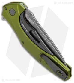 Kershaw Bareknuckle Sub-Frame Lock Knife OD Green (3.5" BlackWash) 7777OLBW -Kershaw Kershaw Bareknuckle Sub FL OD Green BlackWash 7777OLBW BHQ 99040 jr side