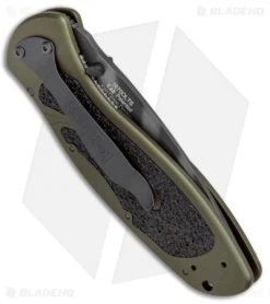 Kershaw Blur Assisted Opening Knife OD Green (3.375" Tiger Stripe) 1670OLTS -Kershaw Kershaw Blur OD Green Tiger Stripe 1670OLTS BHQ 55587 jr side 2