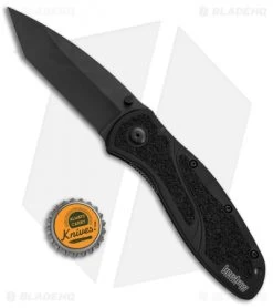 Kershaw Blur Tanto Assisted Opening Knife Black (3.375" Black) 1670TBDZ -Kershaw Kershaw Blur Tanto Black Black 1670TBDZ BHQ 55588 jr bottlecap