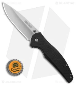 Kershaw Bowser Liner Lock Knife Black Nylon (3.25" Satin) -Kershaw Kershaw Bowser LLK Black Nylon 3in Satin BHQ 107942 td size