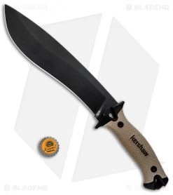 Kershaw Camp 10 Fixed Blade Knife Machete Tan (10" Black) 1077TAN -Kershaw Kershaw Camp 10 Machete Tan 1077TAN BHQ 80576 jr bottlecap