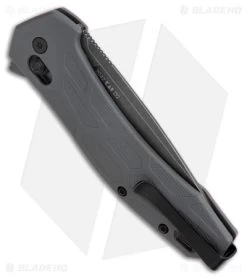 Kershaw Covalent Bar Lock Knife Gray FRN (3.5" Black Stonewash D2) 2042 -Kershaw Kershaw Covalent Knife Gray BW BHQ 178506 jr side