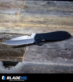 Kershaw Emerson CQC-6K Knife (3.25" Stonewash) 6034 -Kershaw Kershaw Emerson CQC 6K Knife Stonewash 6034 BHQ21426 kp wood web
