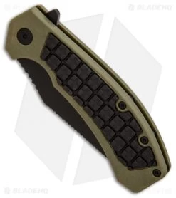Kershaw Faultline Liner Lock Knife Green/Black GFN (3" Black) 8760 -Kershaw Kershaw Faultline Green Black GFN black BHQ 81280 er spine