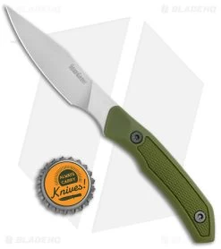 Kershaw Deschutes Caper Fixed Blade Knife Green (3.3" Stonewash) 1882 -Kershaw Kershaw Fixed Blade Green SW 1882 jr bottlecap