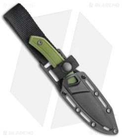 Kershaw Deschutes Caper Fixed Blade Knife Green (3.3" Stonewash) 1882 -Kershaw Kershaw Fixed Blade Green SW 1882 jr sheath