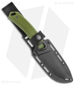 Kershaw Deschutes Skinner Fixed Blade Knife Green (3.9" Stonewash) 1883 -Kershaw Kershaw Fixed Blade Green SW 1883 jr sheath