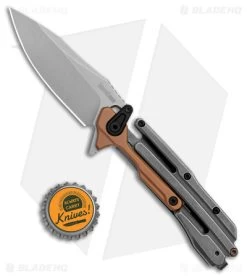 Kershaw Frontrunner Frame Lock Knife Black/Copper Steel (3.1" Stonewash) 2039 -Kershaw Kershaw Frontrunner Knife Black SW Copper SW BHQ 178502 jr bottlecap