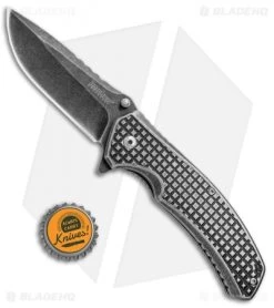 Kershaw Headgrille Assisted Opening Frame Lock Knife (3.25" Blackwash) 1325 -Kershaw Kershaw Headgrille Assisted Blackwash KS1325X BHQ 70082 jr bottlecap