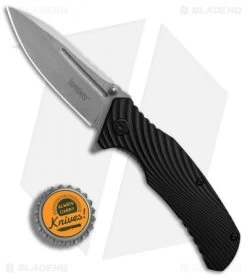 Kershaw Huddle Assisted Opening Knife Black GFN (3.25" Stonewash ) 1326 -Kershaw Kershaw Huddle Black GFN SW BHQ 83237 er bottlecap