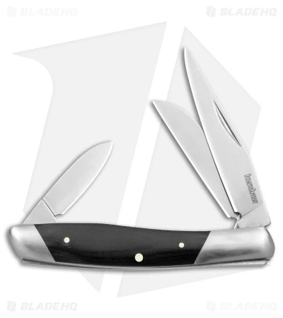 Kershaw Iredale Slip Joint Knife Black Canvas Micarta (2.6" Satin) 4386 3 Kershaw Iredale Slip Joint Knife Black Canvas Micarta (2.6" Satin) 4386