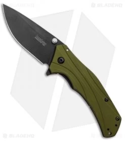 Kershaw Knockout Assisted Opening Knife Olive (3.25" Black) 1870OLBLK