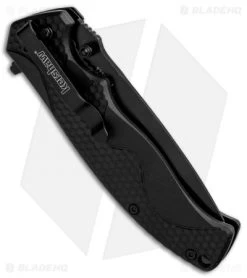 Kershaw 1338B A/O Liner Lock Knife Black GFN (3.5" Black) -Kershaw Kershaw LL A O Black 1338B BHQ 85041 jr side