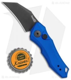 Kershaw Launch 10 Automatic Knife Blue (1.9" Stonewash) 7350BLUBLK -Kershaw Kershaw Launch 10 Auto Blue SW KER7350BLUBLK BHQ 115104 jr bottlecap