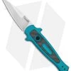 Kershaw Launch 12 Mini Stiletto Automatic Knife Teal (2.5" Stonewash) -Kershaw Kershaw Launch 12 CA Legal Stiletto Auto Teal SW KER7125TEALSW BHQ 115102 jr