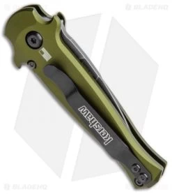 Kershaw Launch 12 CA Legal Stiletto Automatic Knife OD Green (1.9" Black SW) -Kershaw Kershaw Launch 12 Call Legal Stiletto Auto OD Green KER7130OLBW BHQ 114625 jr side