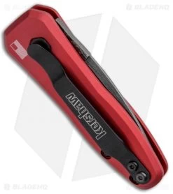 Kershaw Launch 4 CA Legal Automatic Knife Red (1.9" Damascus) -Kershaw Kershaw Launch 4 CA Legal Auto Red Damascus 7500RDDAM BHQ 91649 jr side