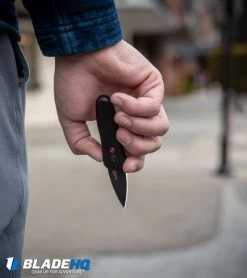 Kershaw Launch 4 CA Legal Automatic Knife Teal (1.9" Stonewash) -Kershaw Kershaw Launch 4 CA Legal Automatic Knife Black 7500BL BHQ 34416 lifestyle web 2