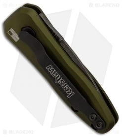 Kershaw Launch 4 CA Legal Automatic Knife OD Green (1.9" Damascus) BHQ Exclusive -Kershaw Kershaw Launch 4 CA Legal OD Green Damascus BHQ 91063 er side