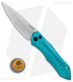 Kershaw Launch 6 Automatic Knife Teal (3.75" Stonewash) 7800TEALSW -Kershaw Kershaw Launch 6 Teal SW BHQ 89520 er bottlecap