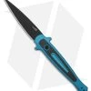 Kershaw Launch 8 Stiletto Automatic Knife Teal/CF (3.5" Black) 7150TEALBLK -Kershaw Kershaw Launch 8 stiletto AK Teal CF 3in Black BHQ 177022 td