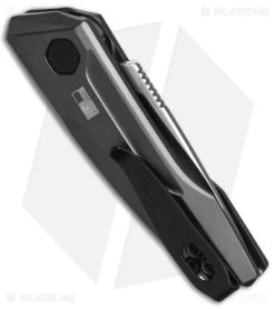 Kershaw Launch 9 Automatic Knife Drop Point Gray Aluminum (1.8" Stonewash) -Kershaw Kershaw Launch 9 Gray Automatic Knife Stonewash BHQ 145446 td side