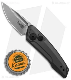 Kershaw Launch 9 Automatic Knife Drop Point Gray Aluminum (1.8" Stonewash) -Kershaw Kershaw Launch 9 Gray Automatic Knife Stonewash BHQ 145446 td size