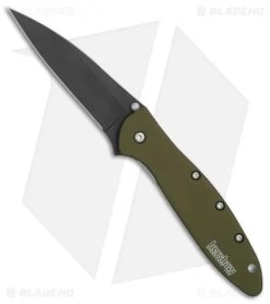 Kershaw Leek Assisted Opening Knife OD Green (3" Black ) 1660OLBLK