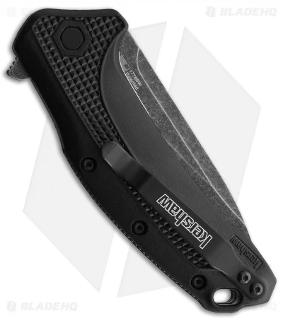 Kershaw Link Drop Point A/O Knife Black GFN (3.25" Blackwash) 4 Kershaw Link Drop Point A/O Knife Black GFN (3.25" Blackwash) - Image 2