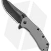 Kershaw Median Bead Blast A/O Frame Lock Knife Stainless Steel (3" Black) -Kershaw Kershaw Median BB A O FL SS Black KS1551TI BHQ 100764 jr