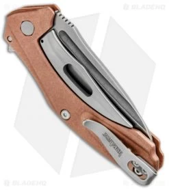 Kershaw Mini Natrix Sub-Frame Lock Knife Copper (2.75" Stonewash) 7006CU -Kershaw Kershaw Natrix Sub Frame Copper SW 7006CU BHQ 80567 jr side