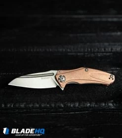 Kershaw Mini Natrix Sub-Frame Lock Knife Copper (2.75" Stonewash) 7006CU -Kershaw Kershaw Natrix Sub Frame Lock Knife Copper Stonewash 7006CU BHQ80567 kp burnt wood web