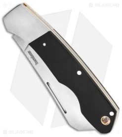 Kershaw Parley Cleaver Slip Joint Knife Black Polished Micarta (3.1" Satin) 4384 -Kershaw Kershaw Parley Cleaver Slip Joint Black Polished Micarta 3in Satin BHQ 139784 td spine