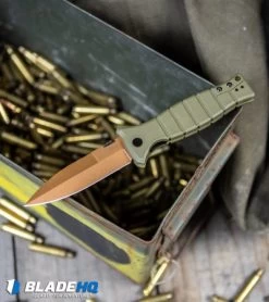 Kershaw XCOM Liner Lock Knife Desert Warrior GFN (3.6" Copper) Exclusive -Kershaw Kershaw XCOM Liner Lock Knife Desert Warrior GFN Copper Exclusive BHQ 103239 kp brass WEB