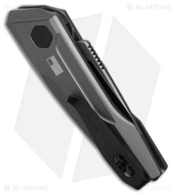 Kershaw Launch 9 Automatic Knife Drop Point Gray Aluminum (2" Black SW) -Kershaw Kershaw launch 9 AK Drop Point Gray Aluminum 2in BSW BHQ 177025 td side